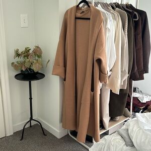 Camel Cardigan Coat